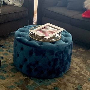 Pretty Aqua Ottoman